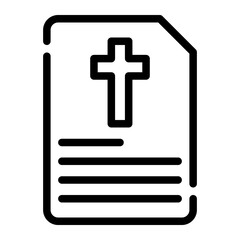 Obraz premium sermon line icon