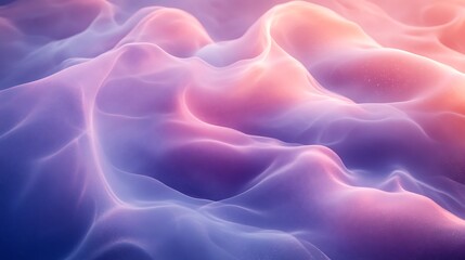 Obraz premium Abstract pink and blue wavy background with soft glow and subtle texture.
