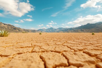 Barren Landscape Suffering from Drought