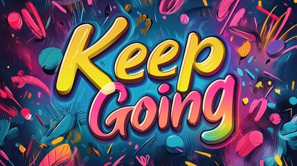 Keep going handwritten background
