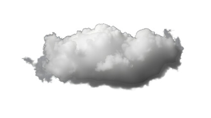 Obraz premium Dense fluffy cumulus cloud floating in space, isolated on transparent background, Generative AI