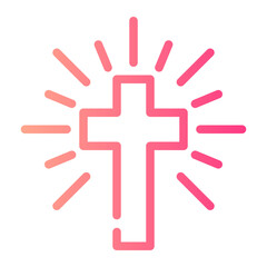 Obraz premium cross gradient icon