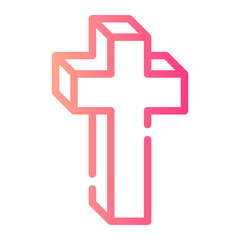Obraz premium cross gradient icon
