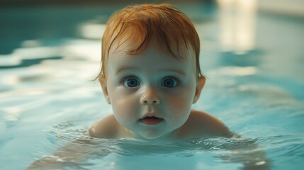 Cute little baby swimming under water Baby swimming classes