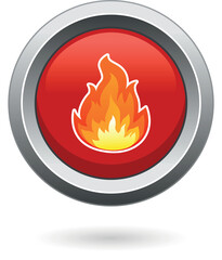 Fire button, icon and symbol