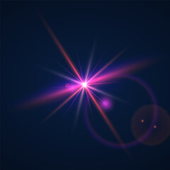 Beams of bright light shining on black background. White and golden beams of bright light shining on black background