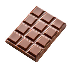 Chocolate bar on white isolated background
