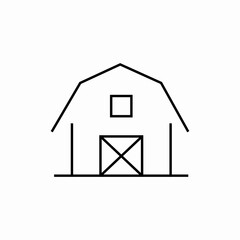 farm barn icon sign vector