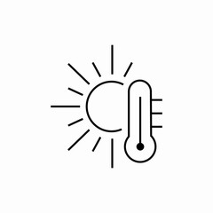 hot weather icon sign vector