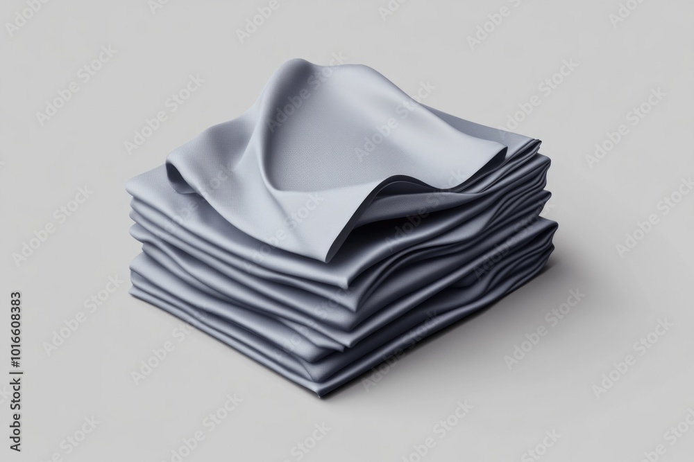 Poster A stack of folded napkins arranged neatly on top of each other.