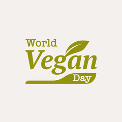 world vegan day good for world, globe with vegetable and food, vegan day celebration. flat design