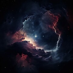 Beautiful universe and nebula. Generative AI (생성형 AI)
