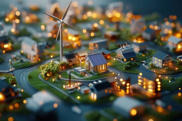 Obraz premium Renewable Energy Implementation in Modern City Planning