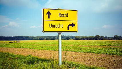 Signposts the direct way to right versus wrong