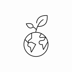 eco world icon sign vector