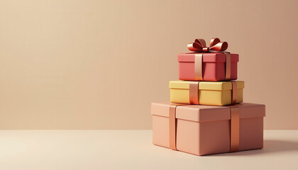 Gift box with ribbon