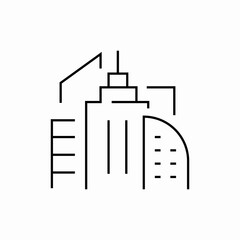 office building icon sign vector