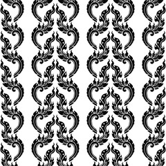 Thai style Abstract pattern. Seamless vector background. Ornament for fabric, wallpaper, packaging. Decorative print 