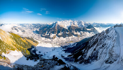 Bergpanorama Winterlandschaft 