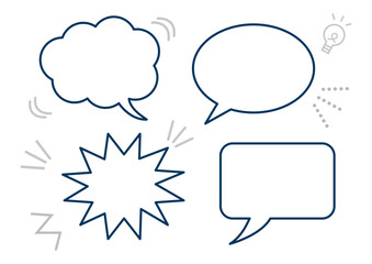 シンプルな吹き出しのフレーム素材