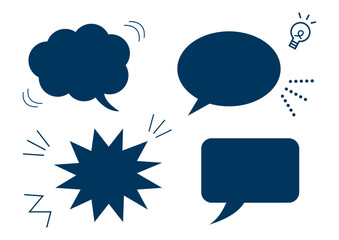 シンプルな吹き出しのフレーム素材