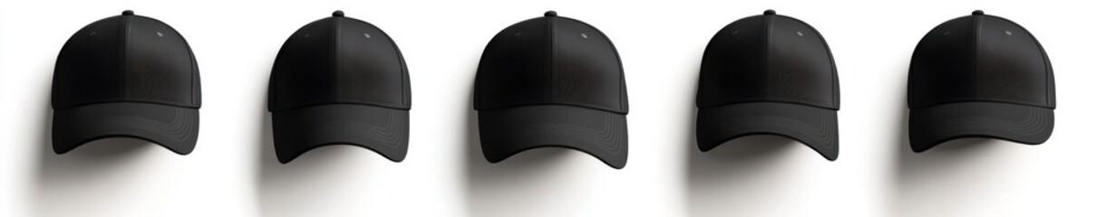 Fototapeta premium Black Caps Mockup.