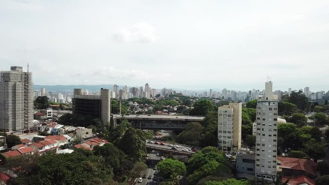 Aerial view of Sumare Avenue and surrounding neighborhood in S&atilde;o Paulo