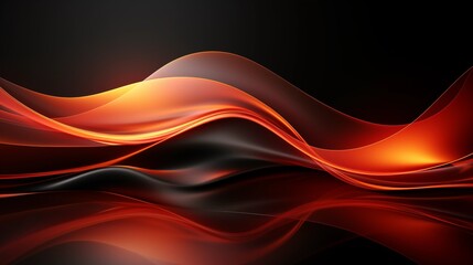 Fototapeta premium Abstract Background with Soft orange and red Wavy Lines, Harmonious Blend of Colors Creating Tranquil Atmosphere for Graphics, Posters, Web Pages, and Print Media