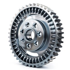 Obraz premium Robust Gear Wheel Construction Isolated 