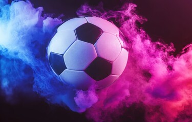Fototapeta premium Soccer Ball Smoke.