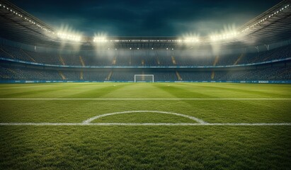 Fototapeta premium Soccer Stadium Night.