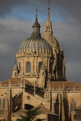 Obraz premium The cathedral of Salamanca. Bell towers of the cathedral of Salamanca.
