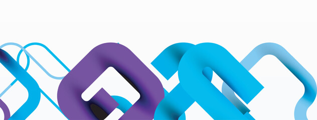 Fototapeta premium Wave lines minimal abstract background