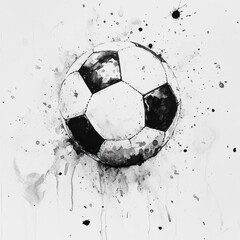 Watercolor Soccer Ball.