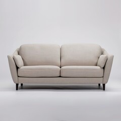 Modern sofa on isolated white background. 
