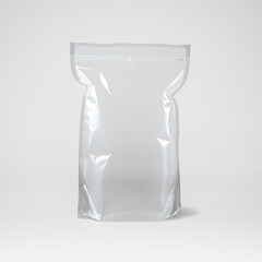 Transparent plastic packaging bag,