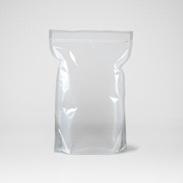 Transparent plastic packaging bag,