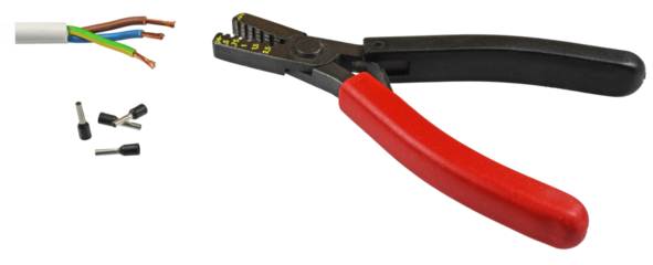 Aderendhülsenzange isoliert transparenter Hintergrund