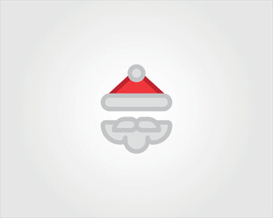 santa flat icon isolated on a white background
