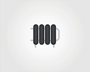 heater flat icon isolated on a white background