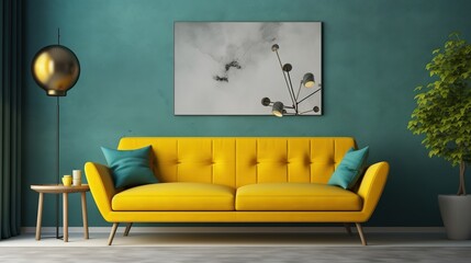 The modern simple design style sitting room composed of sofa and coffee table,generated with AI. 
