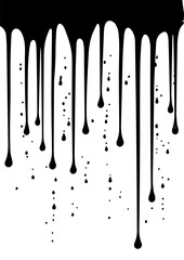 black ink dripping on white paper