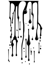 black ink dripping on white paper