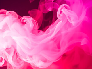 Fototapeta premium Abstract pink smoke on a black background. Background from the smoke of vape