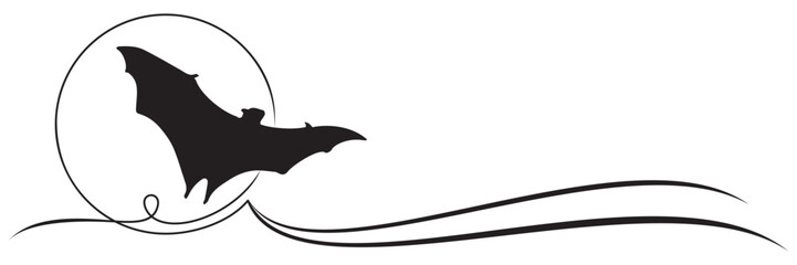 bat silhouette illustration for halloween