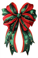 Fototapeta premium christmas bow isolated on white
