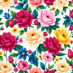 seamless pattern with roses
