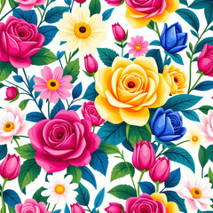 seamless pattern with roses
