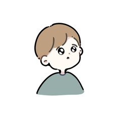 きゅるきゅるの目で見つめている男の子