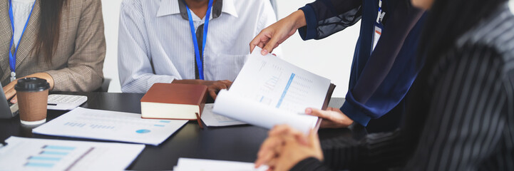 Business Diverse group meeting corporate at workplace.